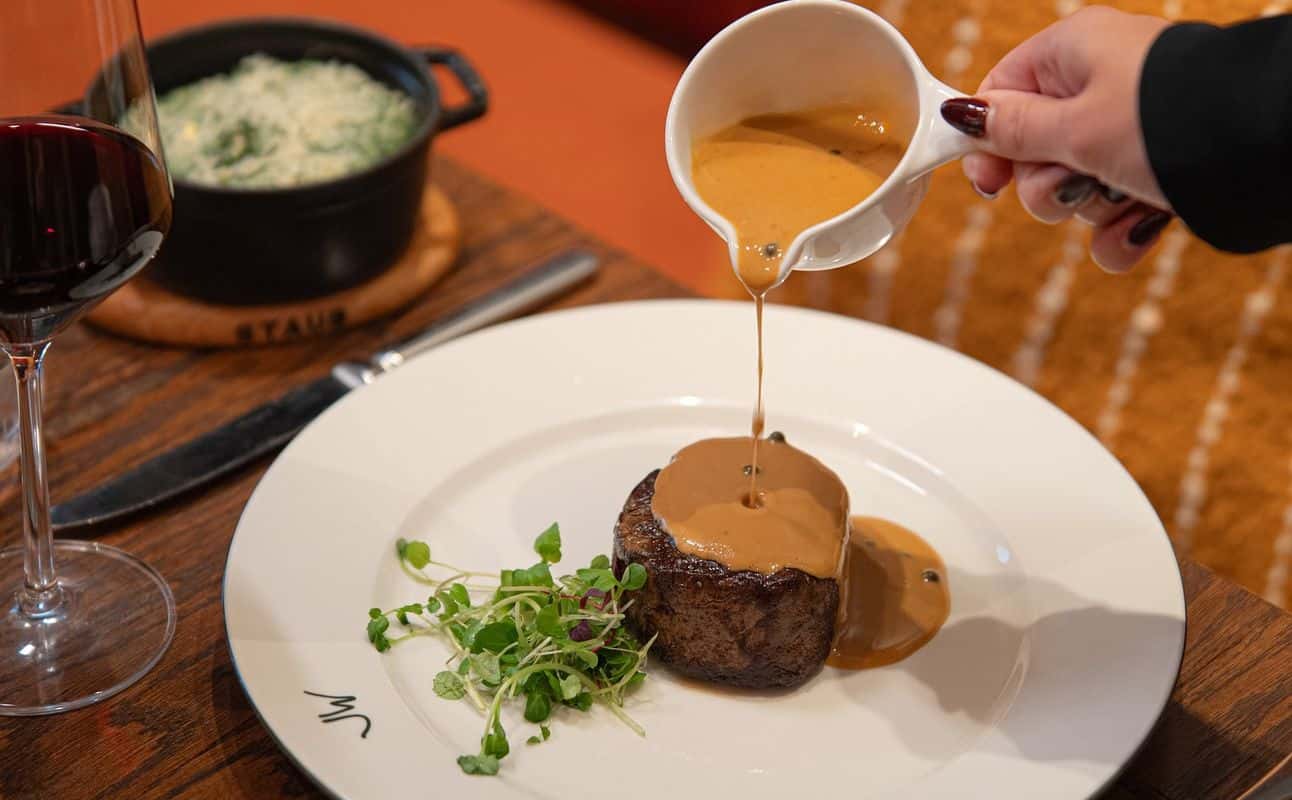 Enjoy American, Fine dining, Steakhouse, Vegan options, Vegetarian options, Gluten Free options, Hotel restaurant, Table service, Valet parking, Wheelchair accessible, Highchairs available, Private dining, Free wifi, Indoor & outdoor seating, $$$, Families, Groups, Special occasion and Date night cuisine at JW Steakhouse in Park Lane, London