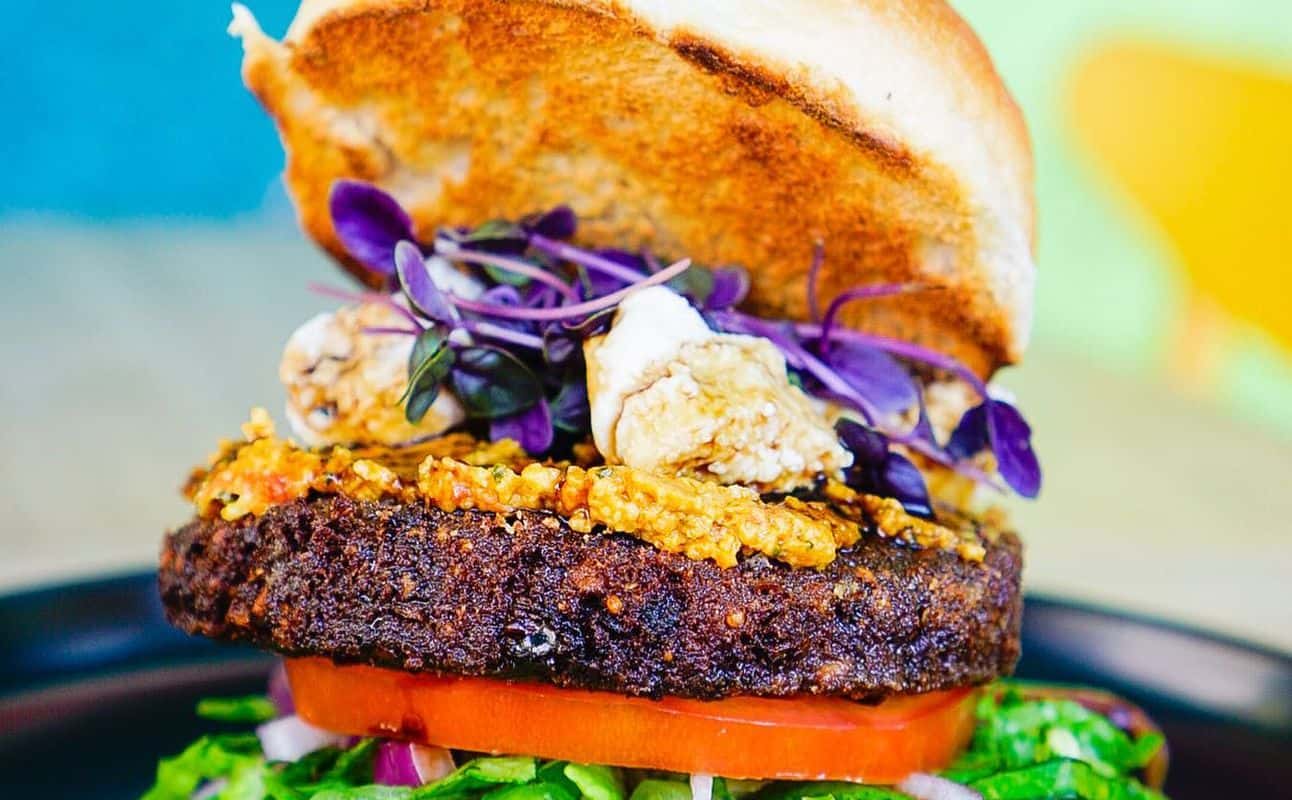 Enjoy Burgers and Vegetarian cuisine at Om Burger in Stokes Croft, Bristol