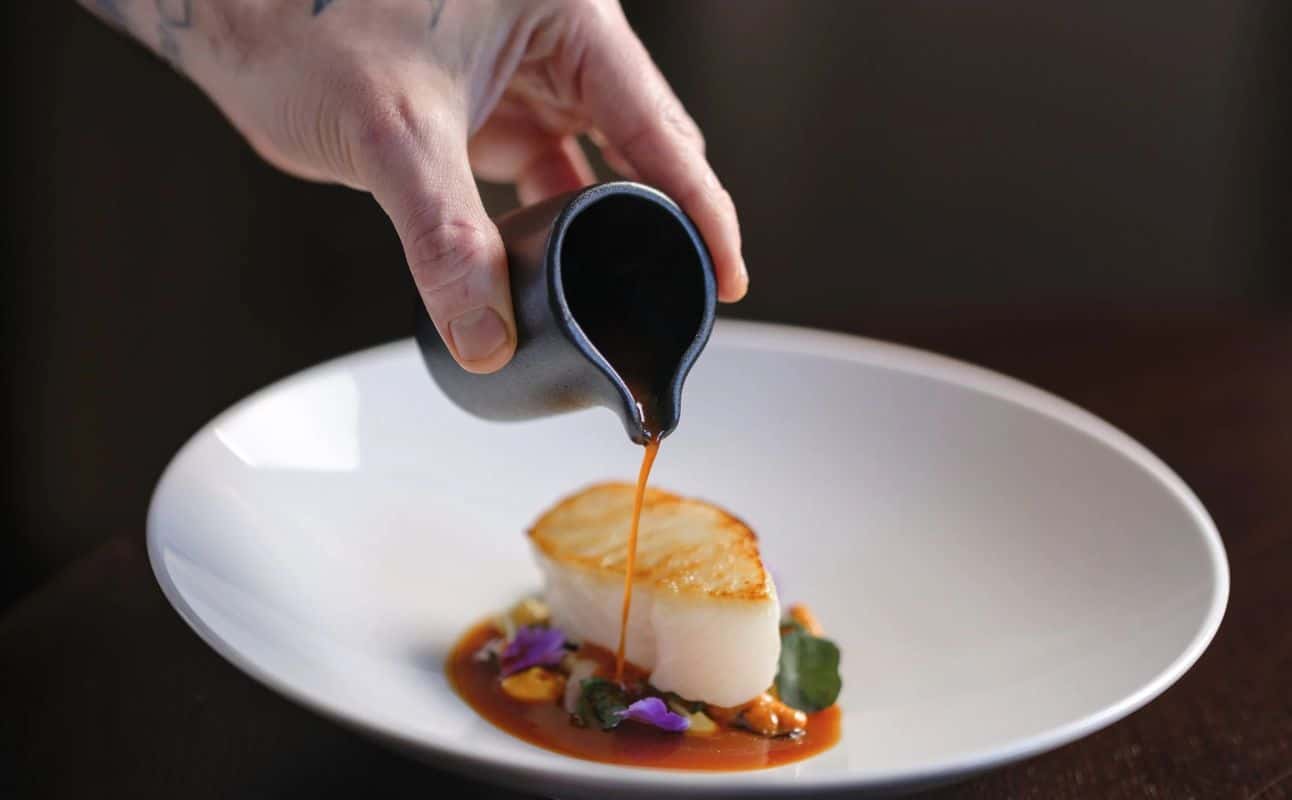 Enjoy Scottish, Fusion, Fine dining, Vegetarian options, Vegan options, Restaurant, Free wifi, Non-smoking, Private dining, Table service, Wheelchair accessible, $$$$, Groups, Special occasion and Families cuisine at 1925 at the Pompadour in West End, Edinburgh