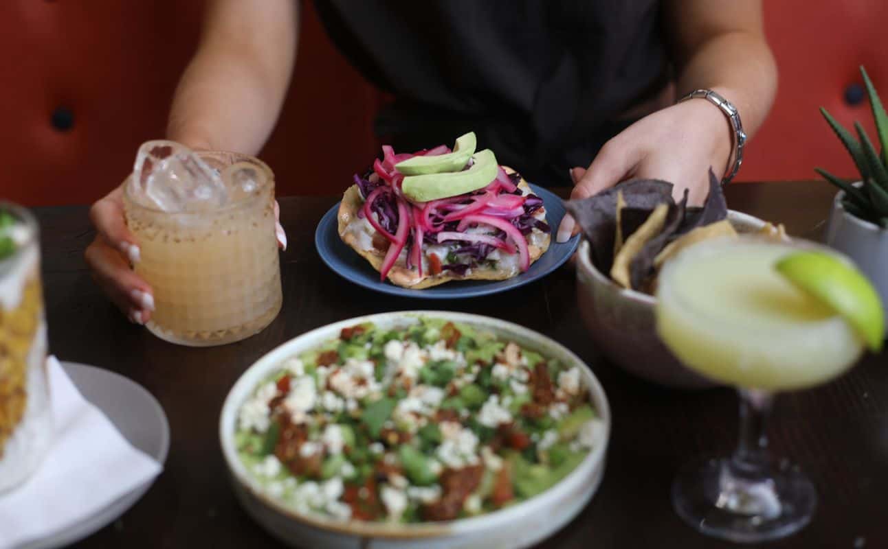 Enjoy Mexican, Vegetarian options, Vegan options, Gluten Free options, Restaurant, Free wifi, Highchairs available, $$, Families and Groups cuisine at La Taqueria Castle St in Belfast City Centre, Belfast