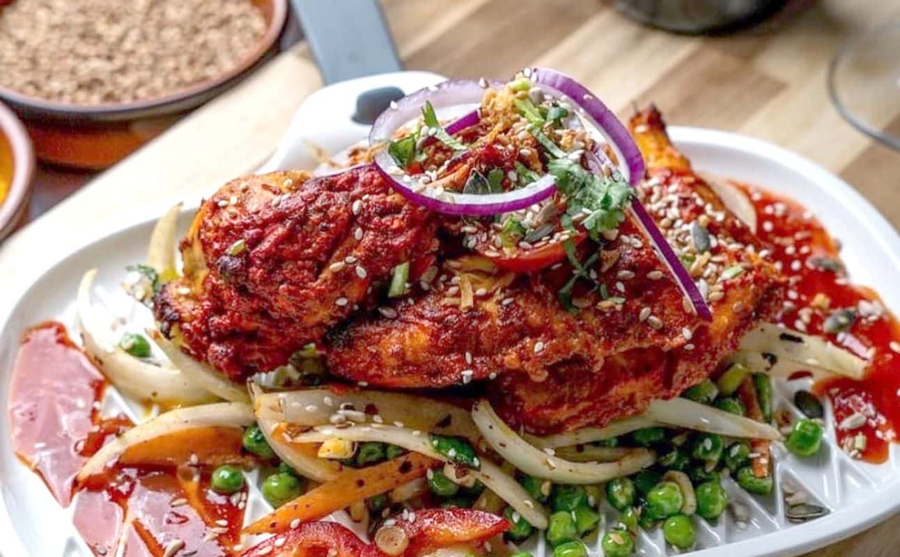 Enjoy Indian, Asian, Bangladesh, Vegetarian options, Vegan options, Restaurant, Indoor & outdoor seating, Highchairs available, $$$, Families and Groups cuisine at 7 Spice in Belfast City Centre, Belfast