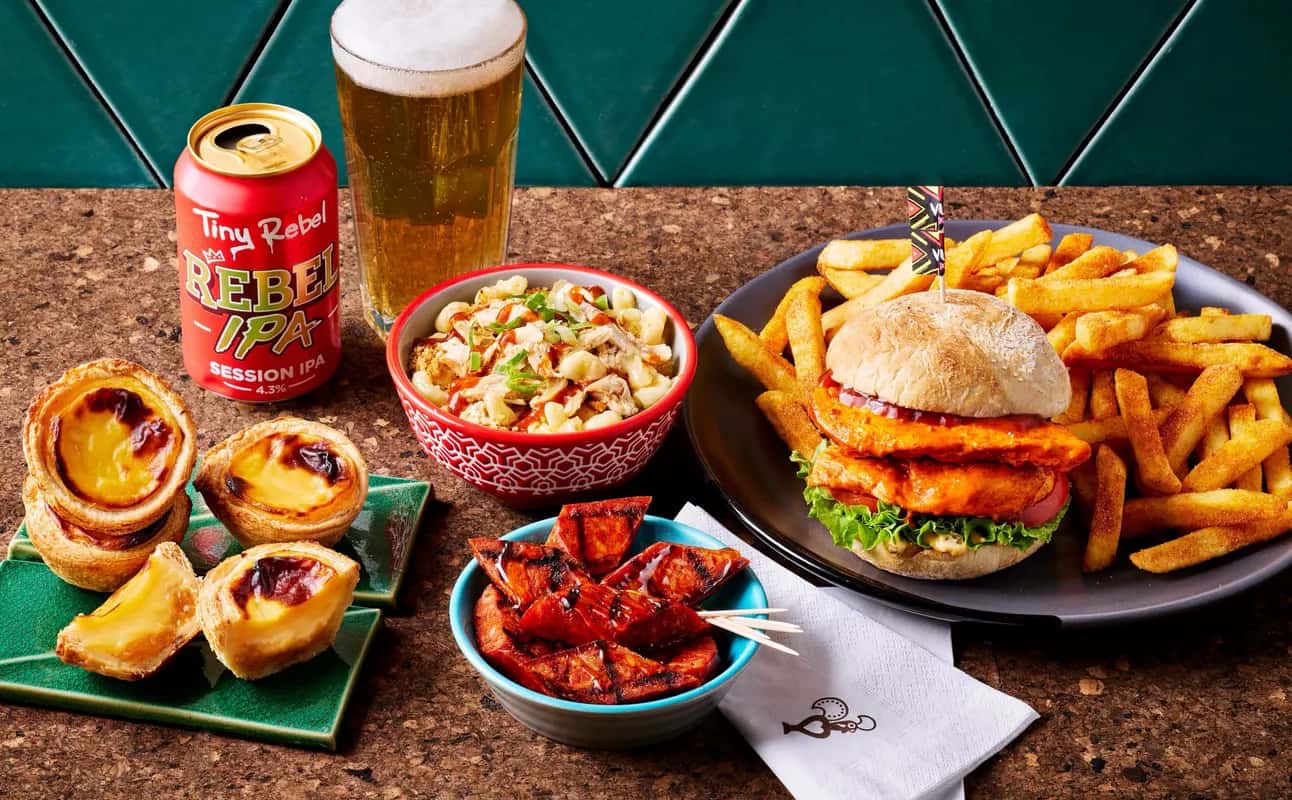 Enjoy Pub Food, Vegetarian options, Gluten Free options, Bars & pubs, Wheelchair accessible, Free wifi, $, Groups and Live music cuisine at Tiny Rebel in Cardiff