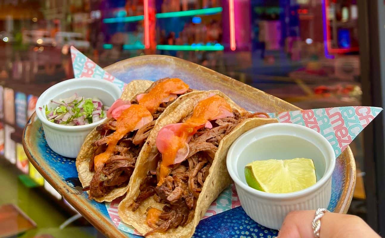 Enjoy Mexican, Vegetarian options, Vegan options, Restaurant, Free wifi, Table service, $$, Groups, Families and Live music cuisine at Mezcal Glasgow in Glasgow City Centre, Glasgow