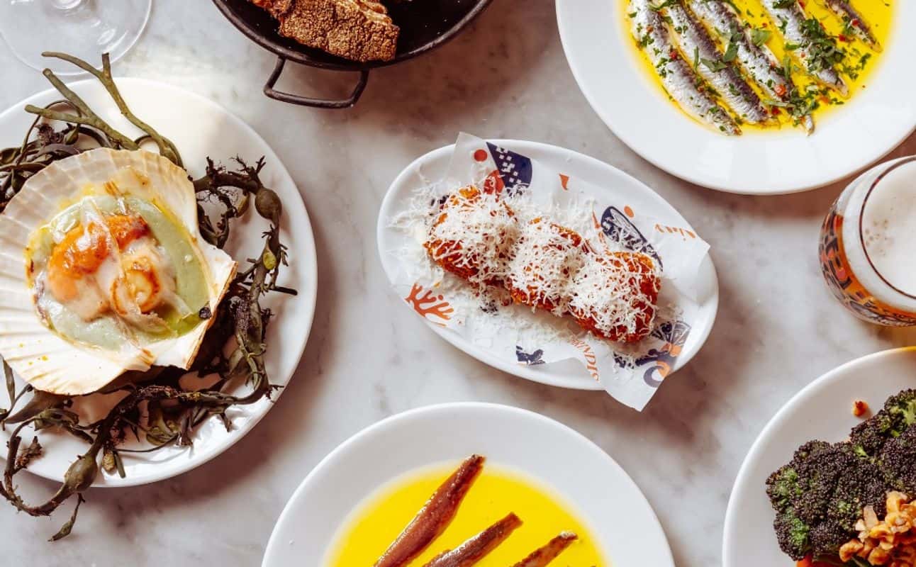 Enjoy Spanish, Vegan options, Vegetarian options, Restaurant, Highchairs available, Wheelchair accessible, Indoor & outdoor seating, Free wifi, Table service, $$$, Groups and Families cuisine at Brindisa Tapas South Kensington in South Kensington, London