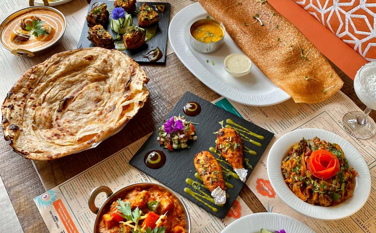 Enjoy Indian, Asian, Vegan options, Vegetarian options, Gluten Free options, Restaurant, Highchairs available, Wheelchair accessible, Free wifi, $$, Families and Groups cuisine at Sanskruti Restaurant in Ladybarn, Manchester