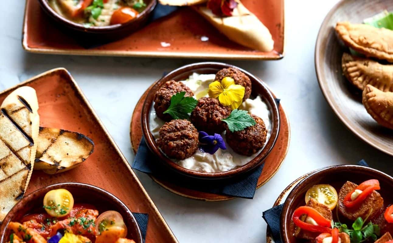 Enjoy British, Mediterranean, Vegetarian options, Vegan options, Gluten Free options, Hotel restaurant, Restaurant, Highchairs available, Wheelchair accessible, Free wifi, Table service, $$$ and Groups cuisine at Mamucium Restaurant & Cocktail Bar in Manchester City Centre, Manchester