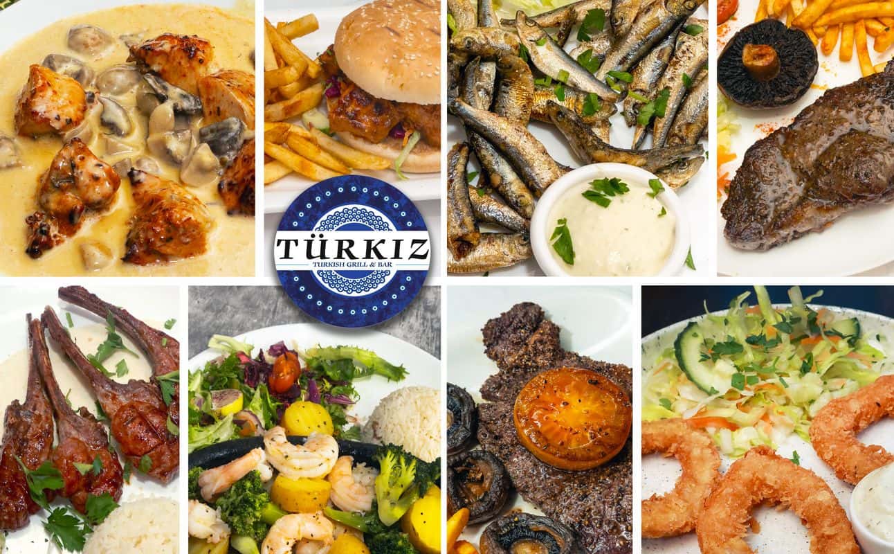 Enjoy Turkish, Vegetarian options, Vegan options, Restaurant, Indoor & outdoor seating, $$, Families and Groups cuisine at Turkiz Grill and Bar in Orrell Park, Liverpool