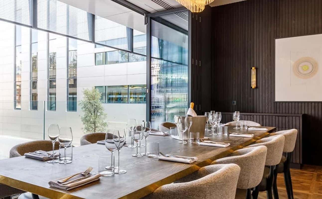 Enjoy British cuisine at Revolve Brasserie in Liverpool Street, London
