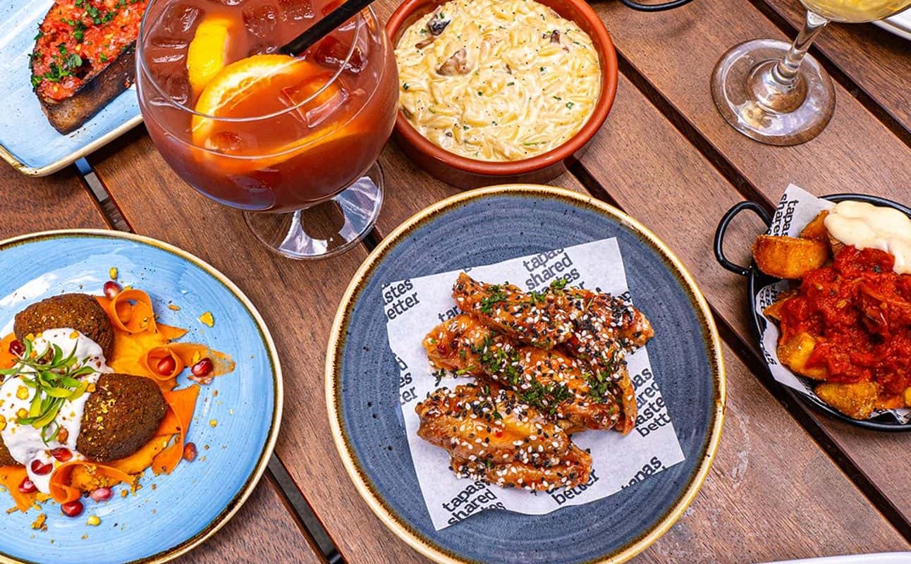 Enjoy Spanish, Vegan options, Vegetarian options, Restaurant, Wheelchair accessible, Highchairs available, Free wifi, Table service, Indoor & outdoor seating, Private dining, $$, Groups and Families cuisine at baresca in Nottingham City Centre, Nottingham