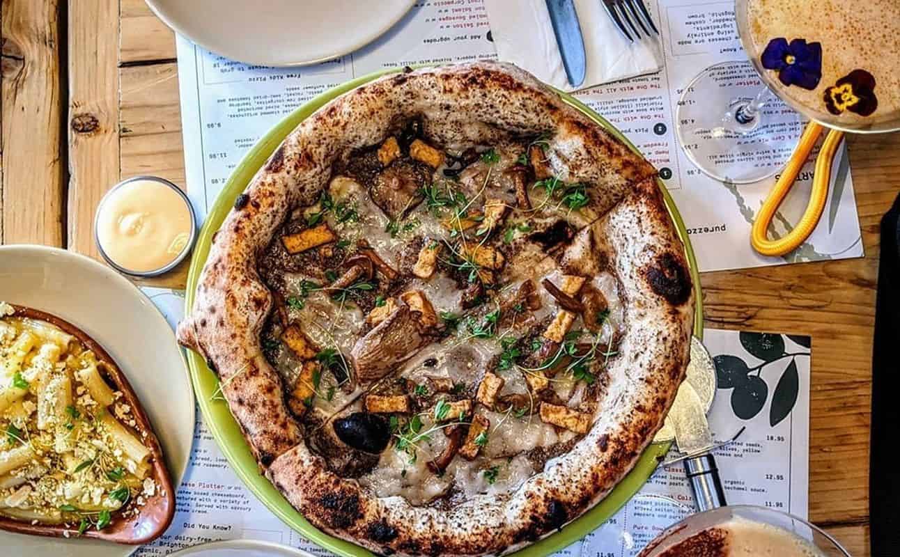 Enjoy Italian, Pizza, European, Vegan Options, Gluten Free Options, Restaurant, Free Wifi, $$, Families and Groups cuisine at Purezza in Camden, London