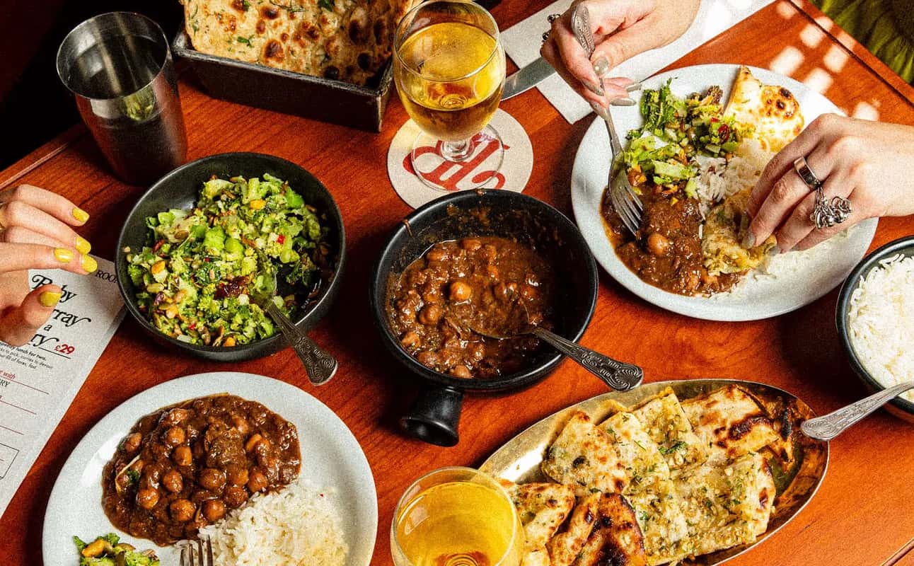 Enjoy Indian, Asian, Vegan options, Vegetarian options, Halal, Restaurant, Cocktail bar, Cafe, Late night, Free wifi, Table service, Indoor & outdoor seating, Non-smoking, Highchairs available, Dog friendly, $$$, Live music, Groups, Date night and Special occasion cuisine at Dishoom Permit Room Brighton in Brighton City Centre, Brighton