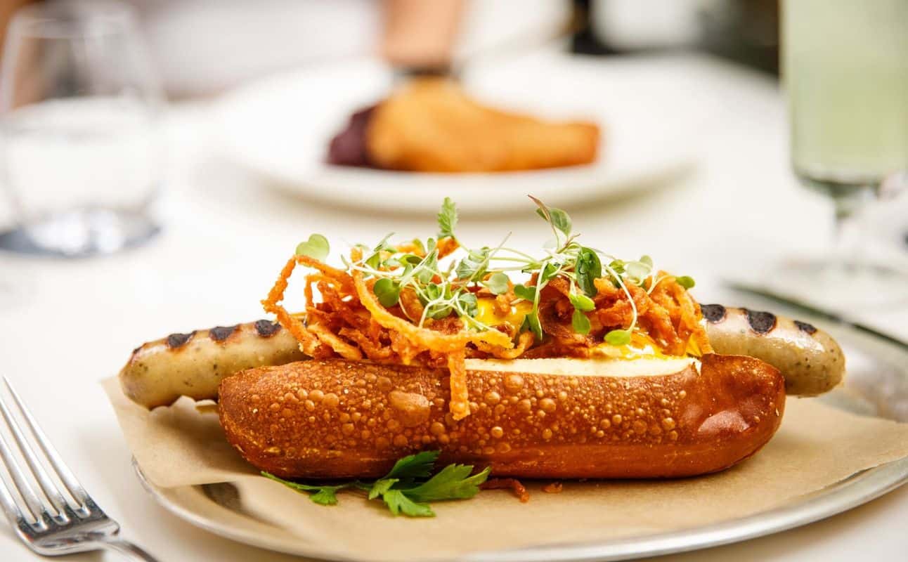 Enjoy German, Australian, European, Gluten Free options, Vegetarian options, Restaurant, Cafe, Free wifi, Highchairs available, Indoor & outdoor seating, Private dining, Table service, Wheelchair accessible, $$, Groups and Families cuisine at German Gymnasium in King's Cross, London