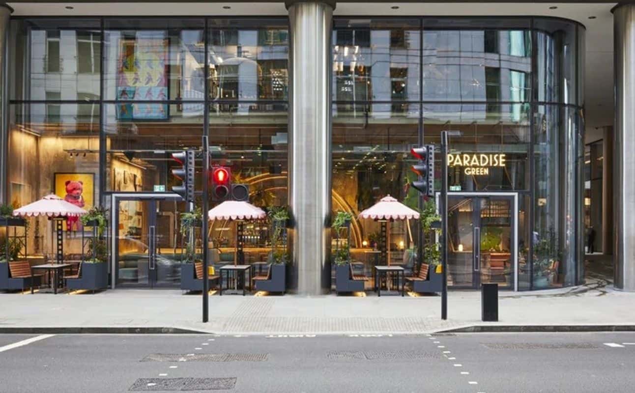 Enjoy Australian, Vegetarian options, Gluten Free options, Restaurant, Dog friendly, Free wifi, Indoor & outdoor seating, Private dining, Table service, Wheelchair accessible, $$, Groups and Date night cuisine at Paradise Green in Liverpool Street, London
