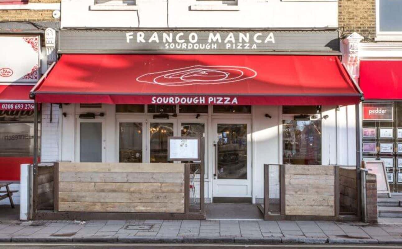 Enjoy Italian, Pizza, Gluten Free options, Vegan options, Vegetarian options, Restaurant, Highchairs available, Table service, Wheelchair accessible, $$, Groups and Families cuisine at Franco Manca East Dulwich in East Dulwich, London
