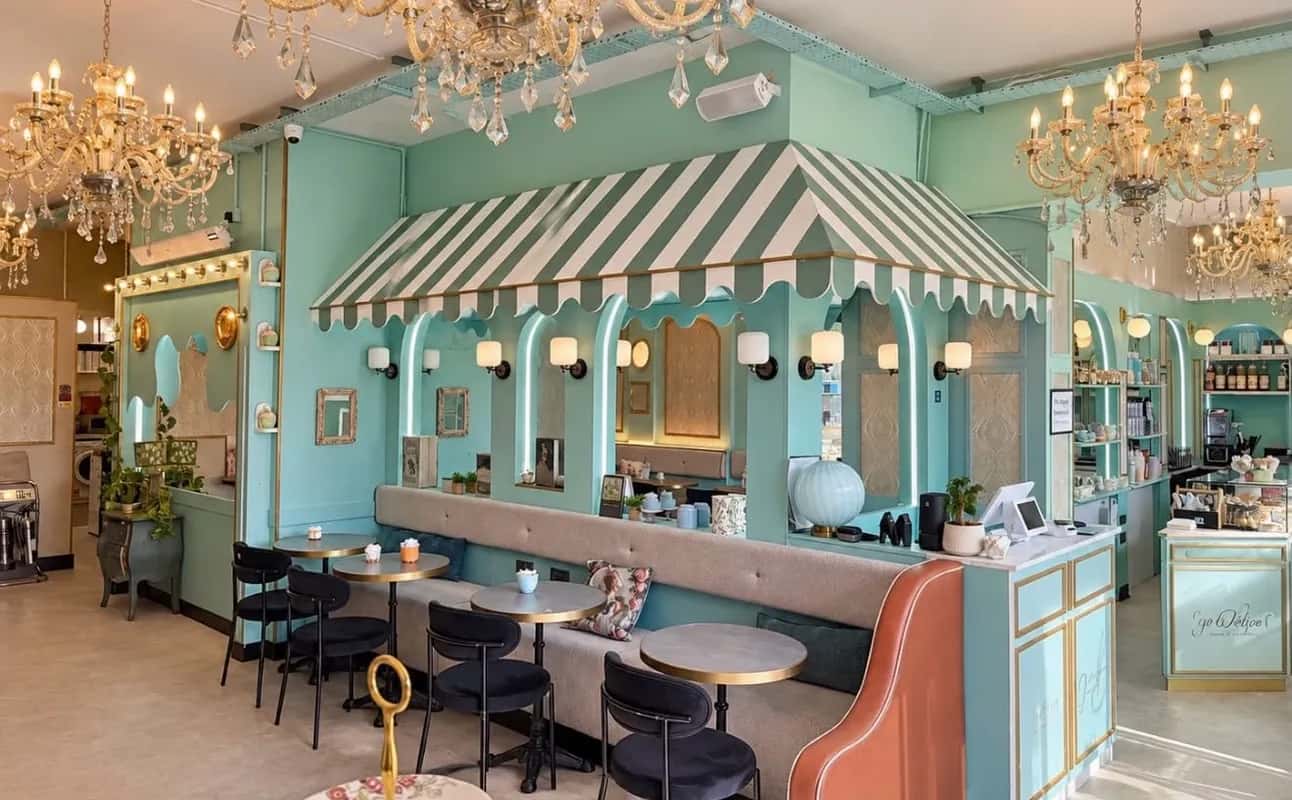 Enjoy Afternoon Tea, Brunch, Desserts / bakeries, Halal, Vegetarian options, Cafe, Indoor & outdoor seating, Wheelchair accessible, $, Groups, Families, Hidden gems and Views cuisine at 90 Delice in Ancoats, Manchester
