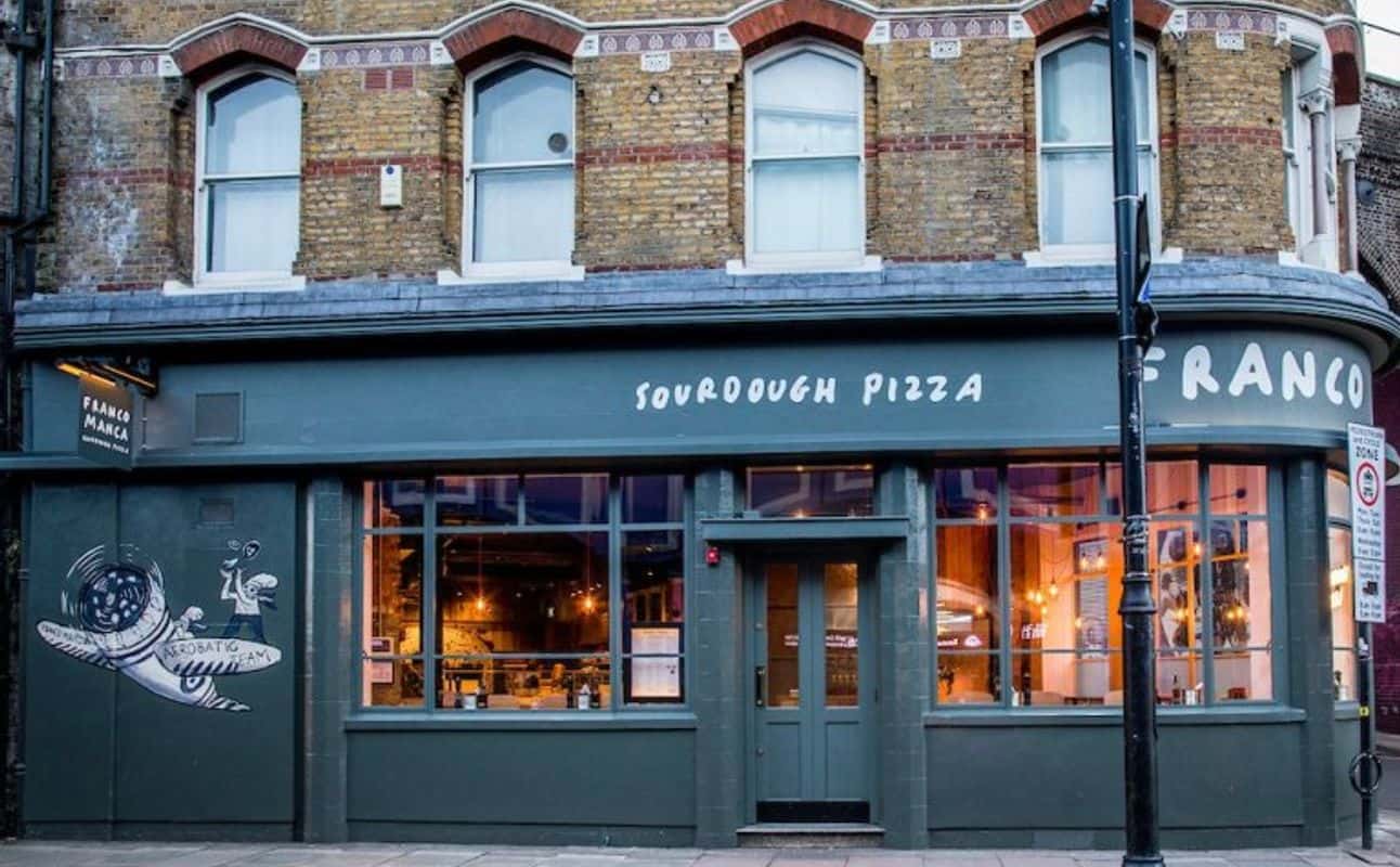 Enjoy Italian, Pizza, Gluten Free options, Vegan options, Vegetarian options, Restaurant, Highchairs available, Indoor & outdoor seating, Table service, Wheelchair accessible, $$, Groups and Families cuisine at Franco Manca Brixton in Brixton, London