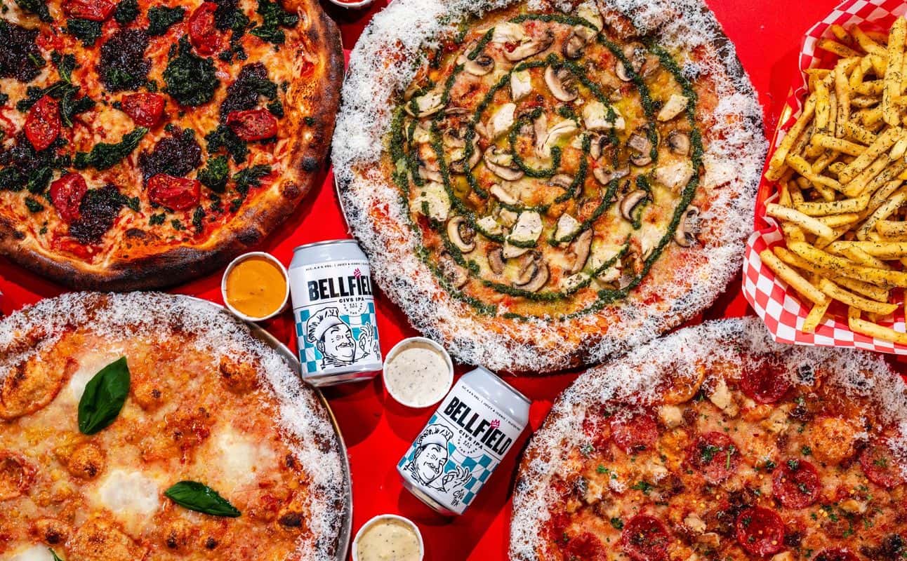Enjoy Pizza, American, Gluten Free options, Vegetarian options, Vegan options, Restaurant, Table service, Free wifi, Wheelchair accessible, Highchairs available, $$, Families and Groups cuisine at Civerinos - Hunter Square in Edinburgh Old Town, Edinburgh