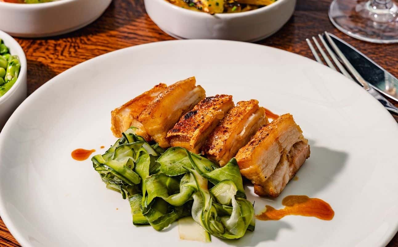 Enjoy British, Gluten Free options, Vegetarian options, Restaurant, Cocktail bar, Free wifi, Indoor & outdoor seating, Private dining, Wheelchair accessible, Table service, $$$$, Groups and Families cuisine at Aviary in Liverpool Street, London