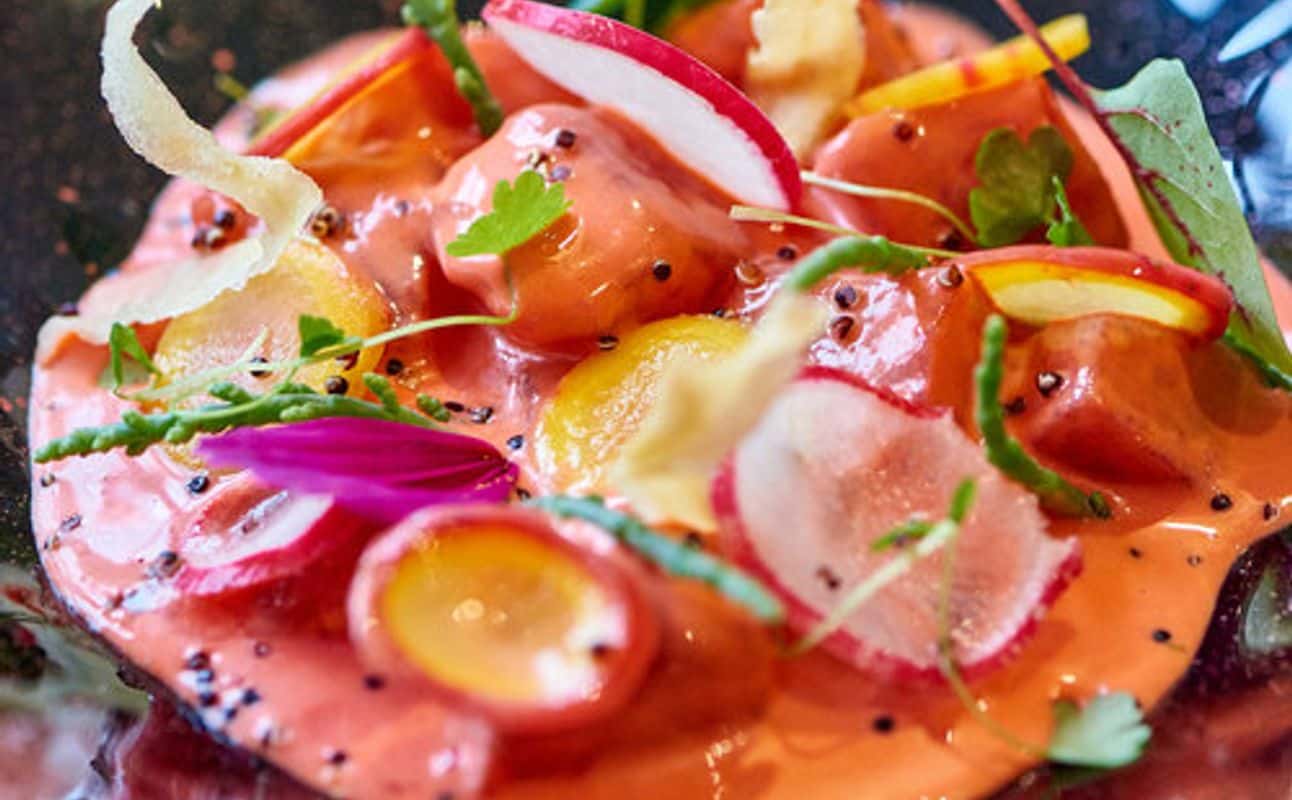 Enjoy Peruvian, Vegan options, Restaurant, Indoor & outdoor seating, Private dining, Table service, $$, Groups and Families cuisine at Chakana London in Hackney, London