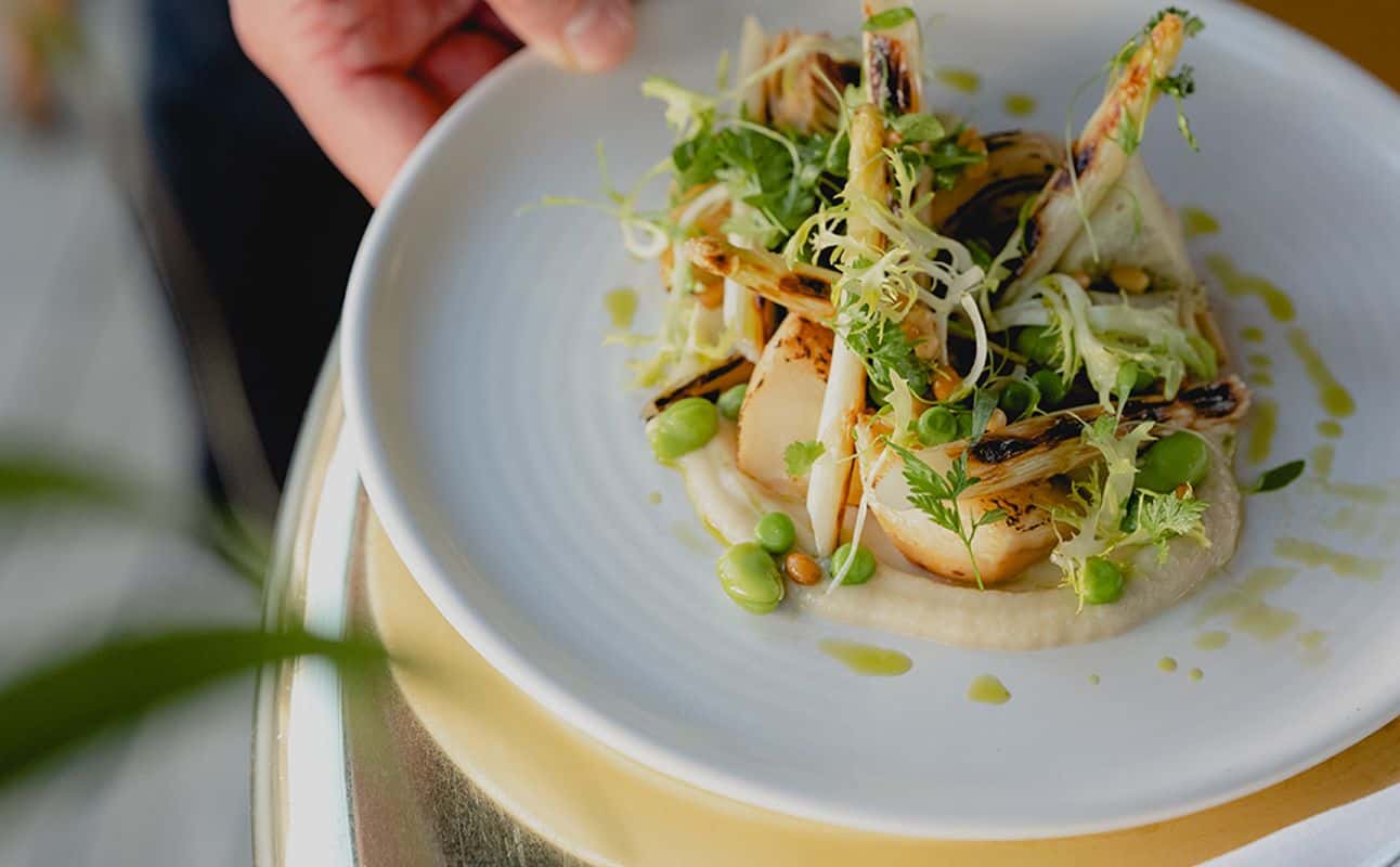 Enjoy British cuisine at The Arber Garden in Fitzrovia, London