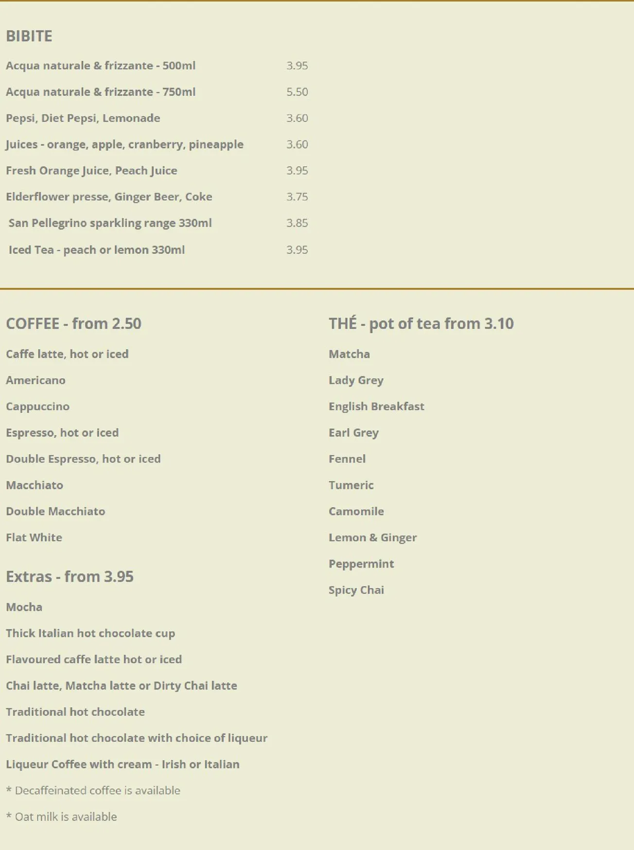 La Cucina menu, page 4