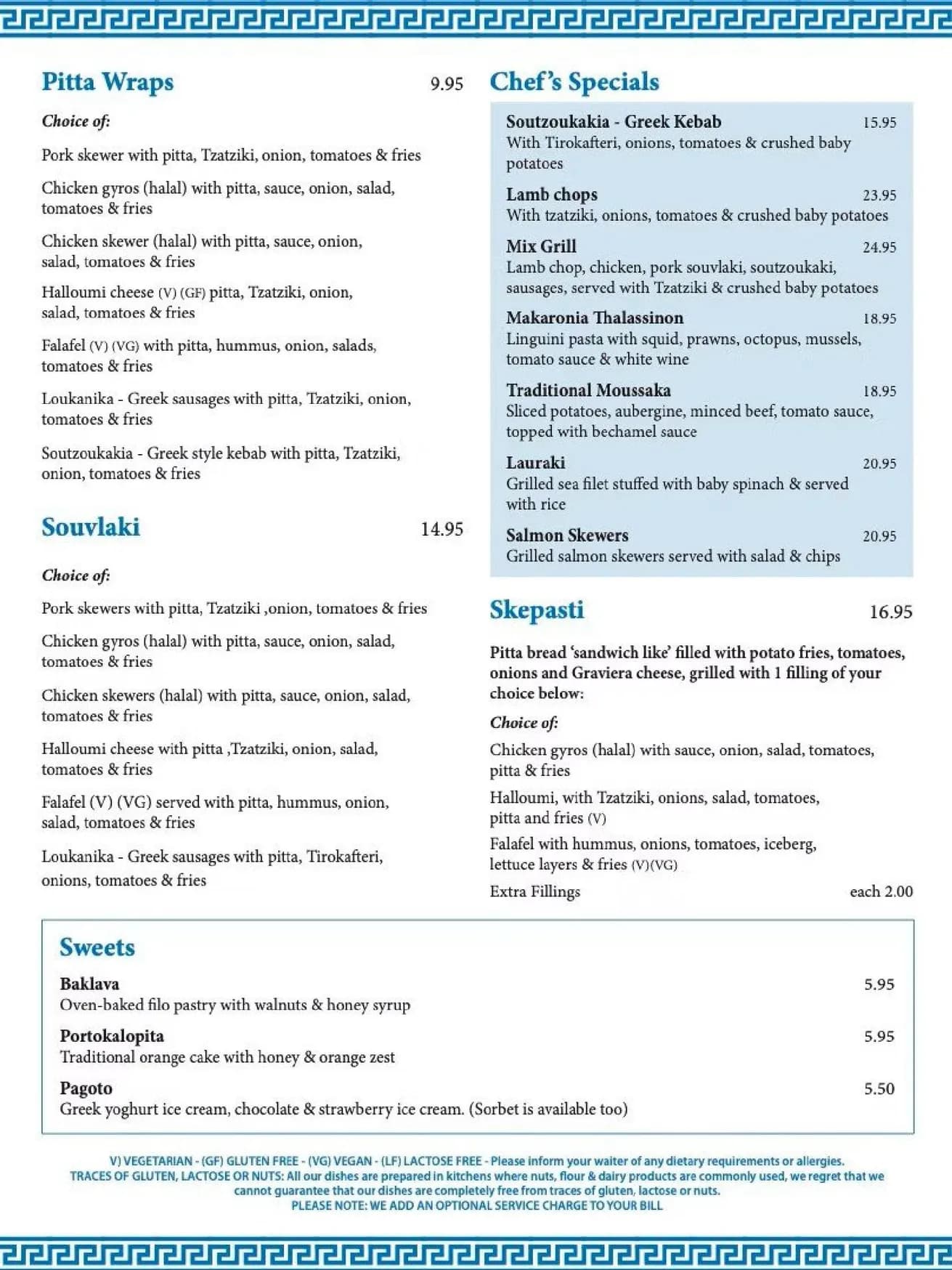 Souvlaki Greek Kitchen menu, page 2