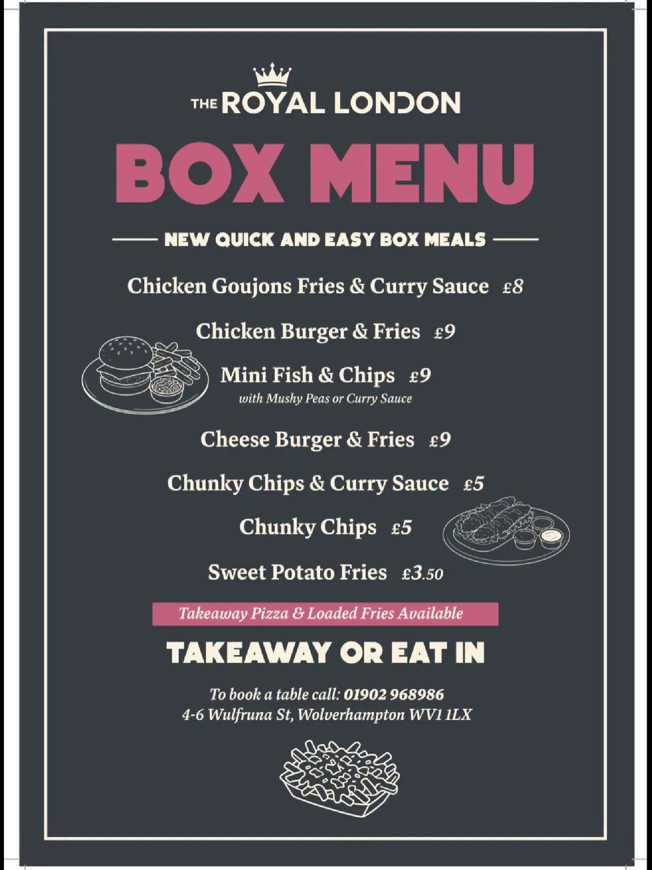 The Royal London menu, page 5