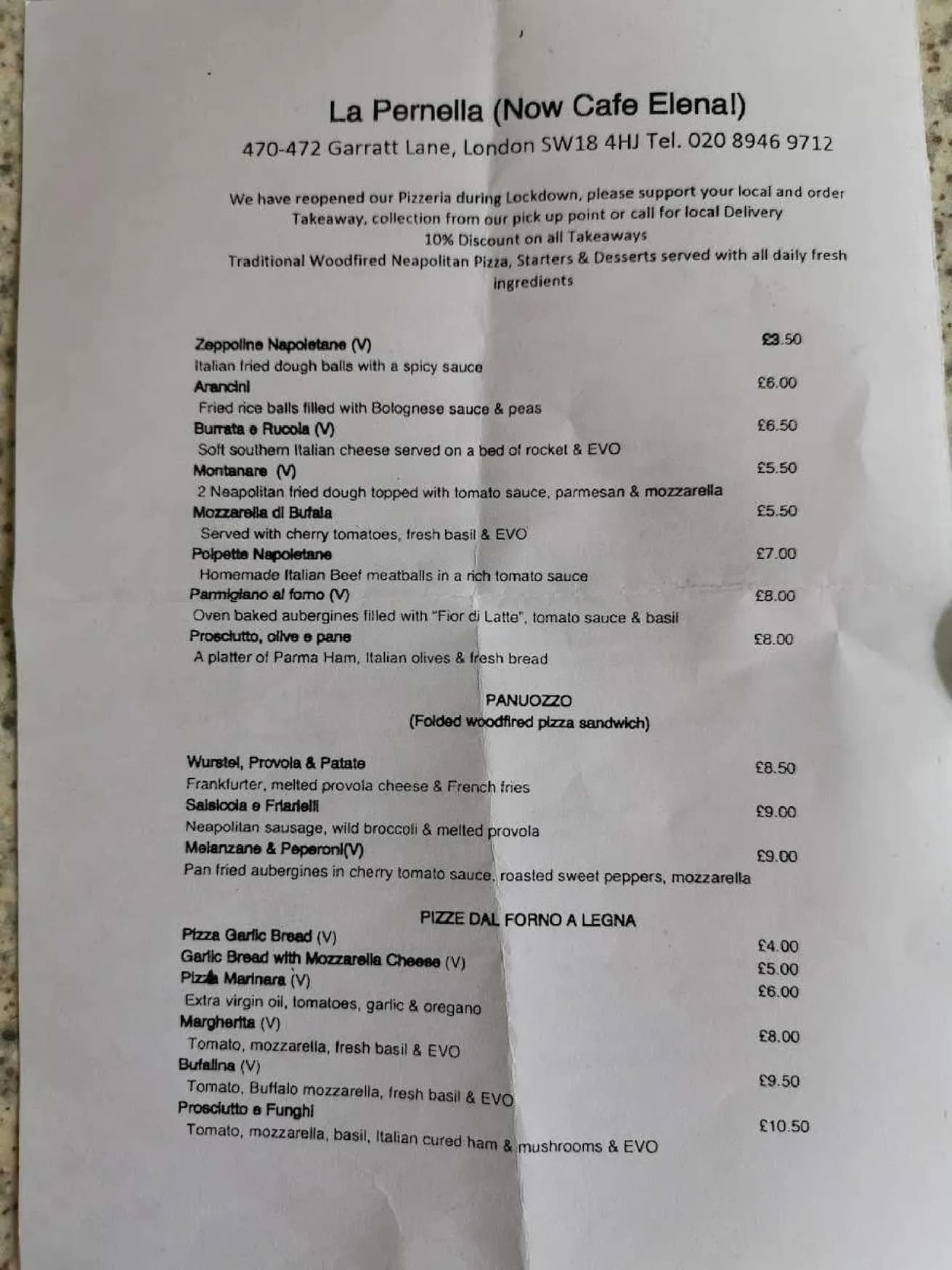 La Pernella menu, page 5