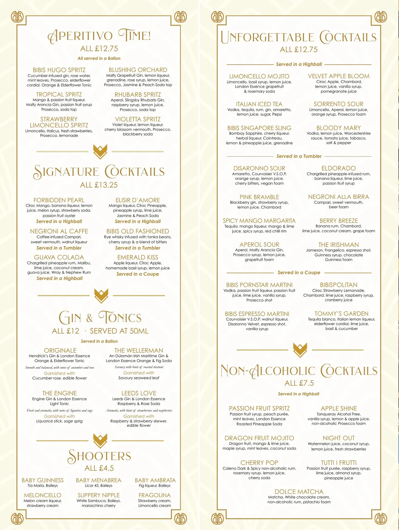 Bibis menu, page 6