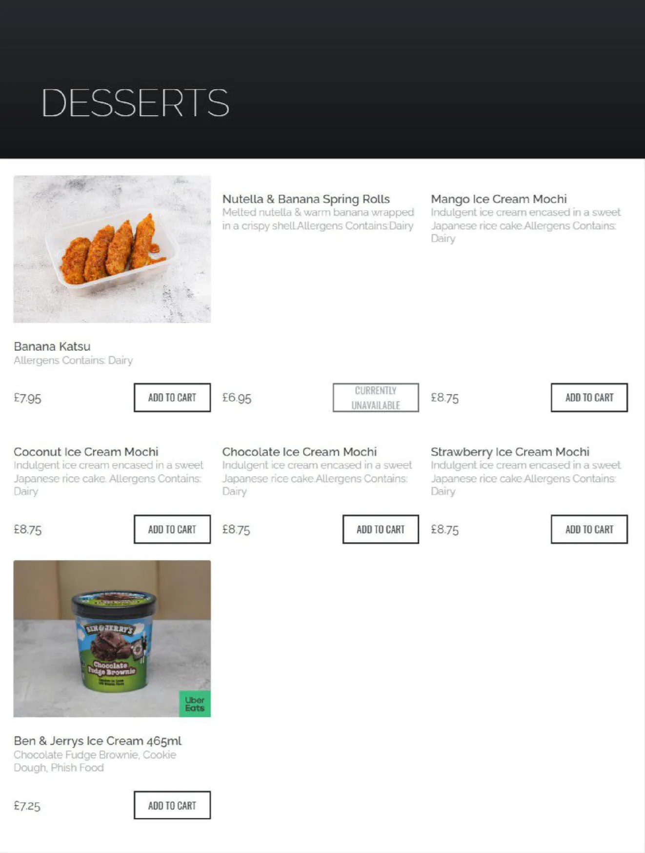 The Fusion Thai menu, page 8