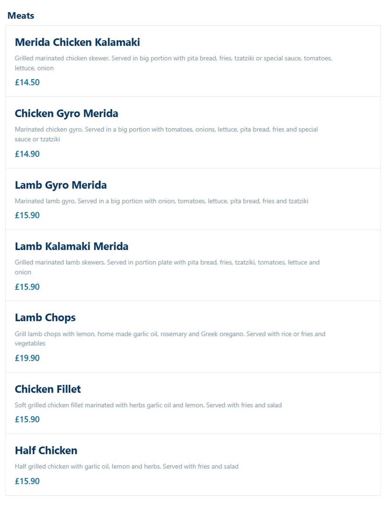 Art's Greek Cuisine menu, page 6