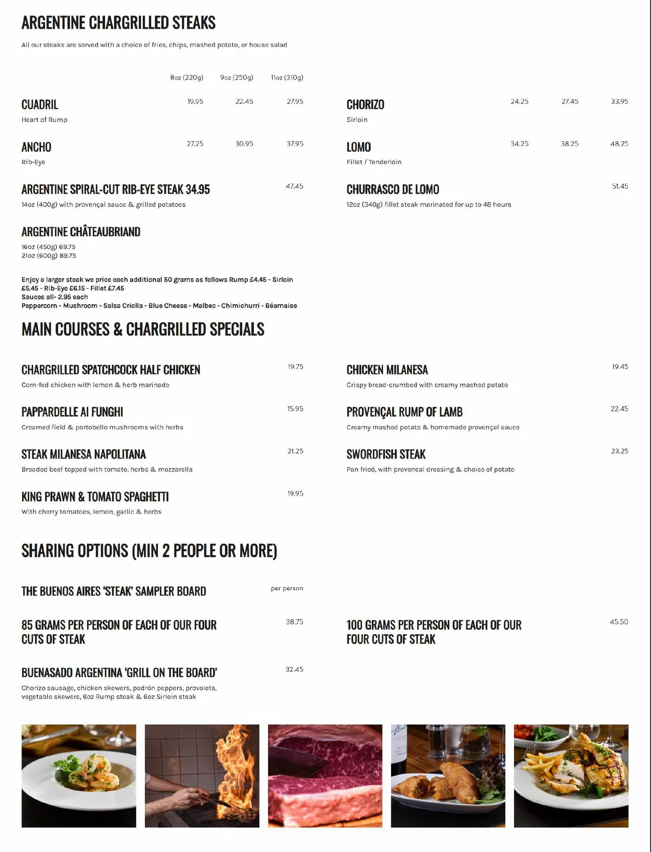 Buenasado menu, page 2