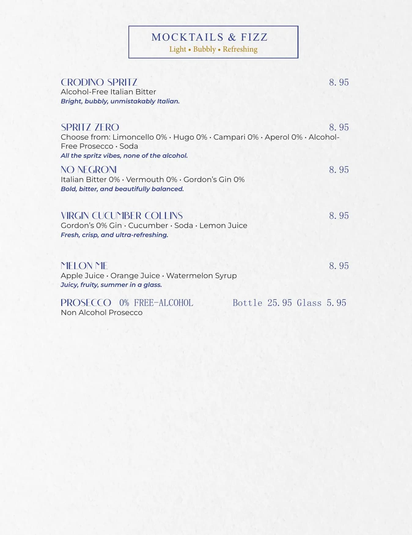 Joia Restaurant menu, page 11