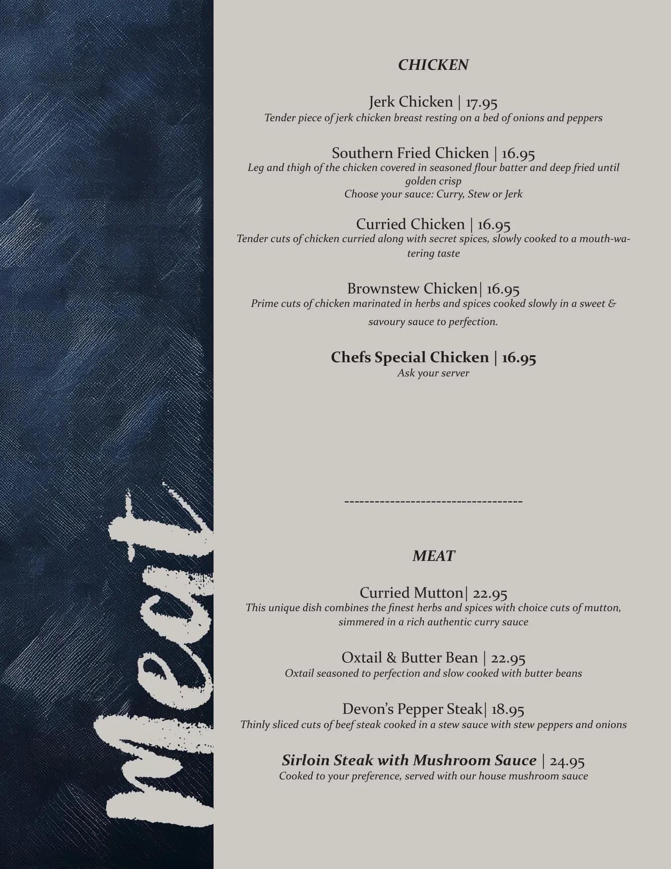 Devon House Jamaican Restaurant & Bar menu, page 5