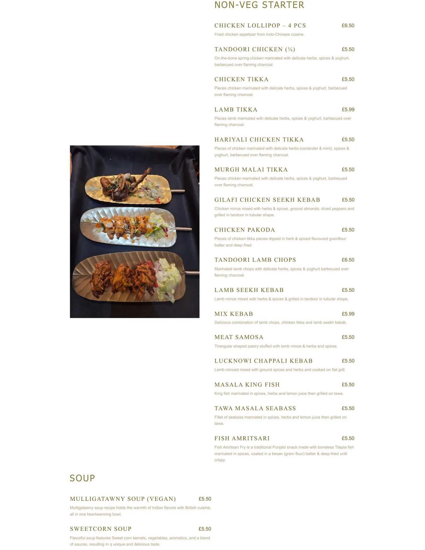 DUM-PUKHT Classic Indian Restaurant & Bar menu, page 2