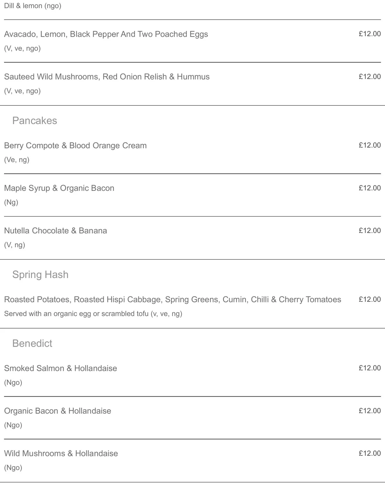 The Avenue Kemptown menu, page 5