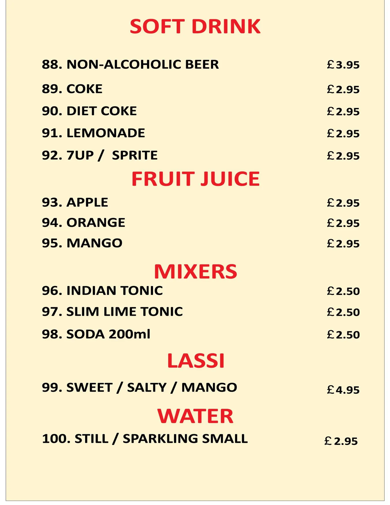 Indian Rasoi Restaurant menu, page 8