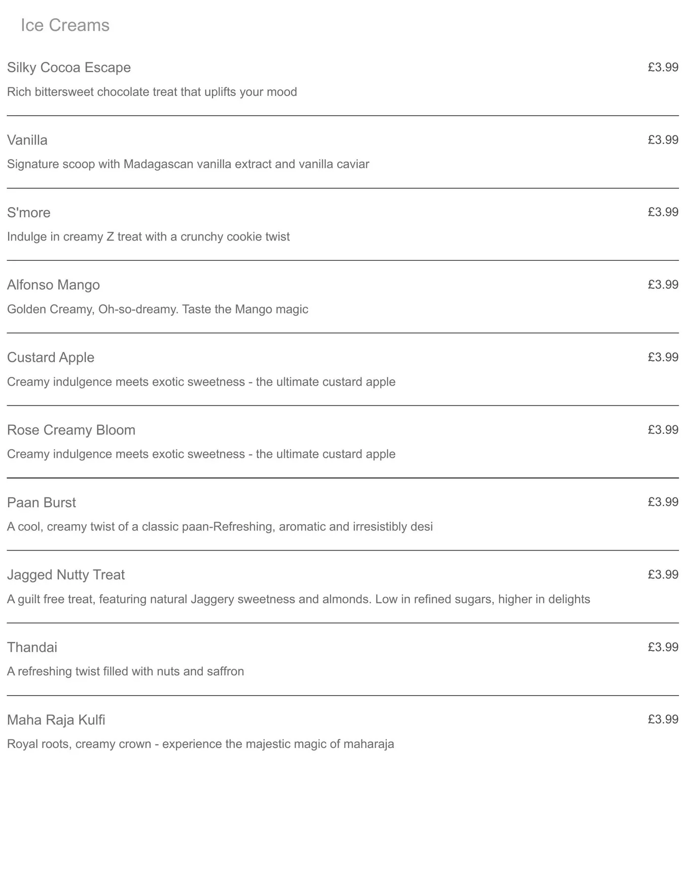 Crispy Dosa Solihull menu, page 6