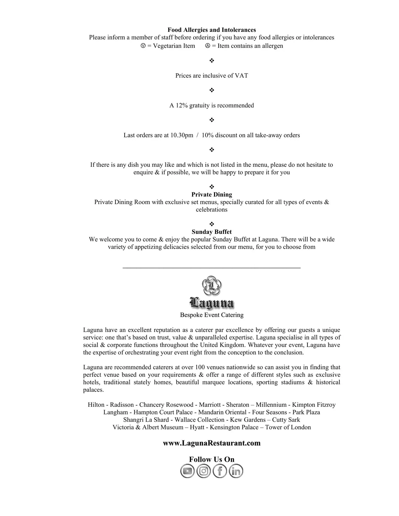 Laguna menu, page 8