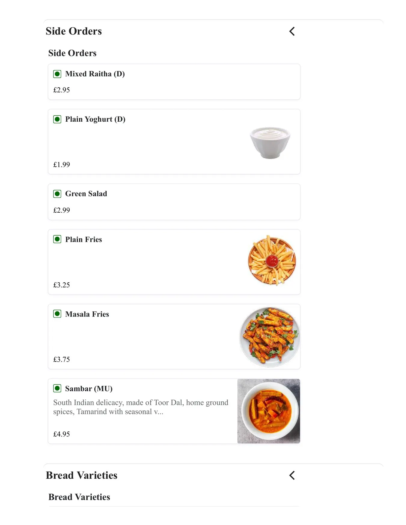 Madras Eatery menu, page 15