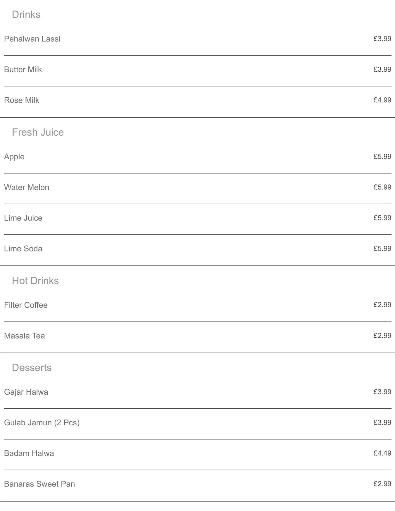 Crispy Dosa Solihull menu, page 5