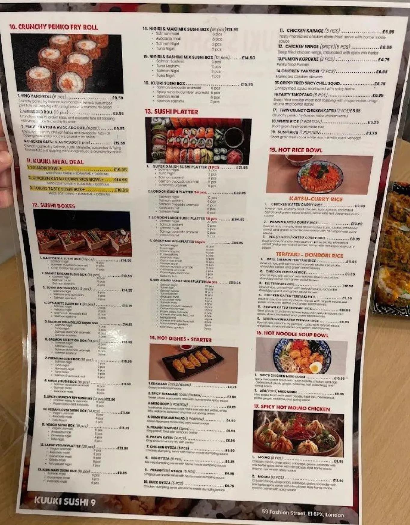 Kuuki Sushi 9 menu, page 2
