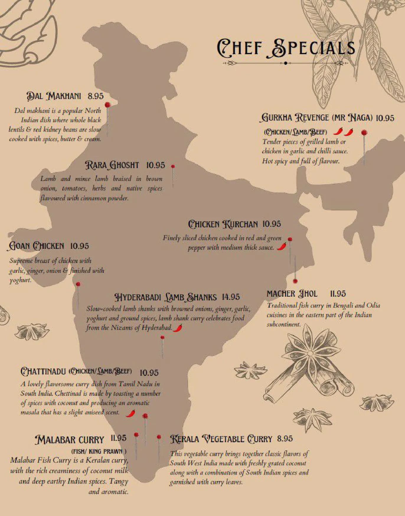 Calcutta 16 menu, page 4
