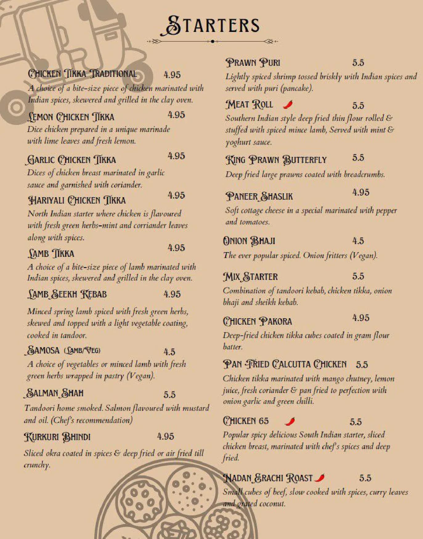 Calcutta 16 menu, page 3
