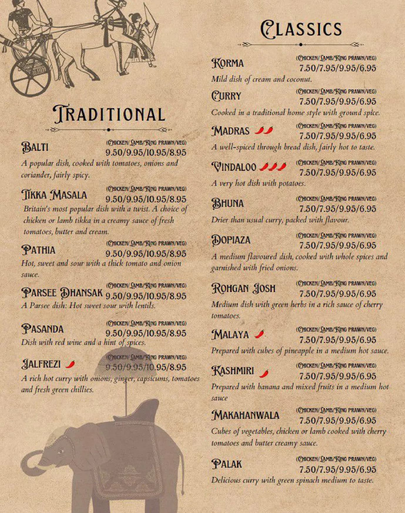 Calcutta 16 menu, page 6