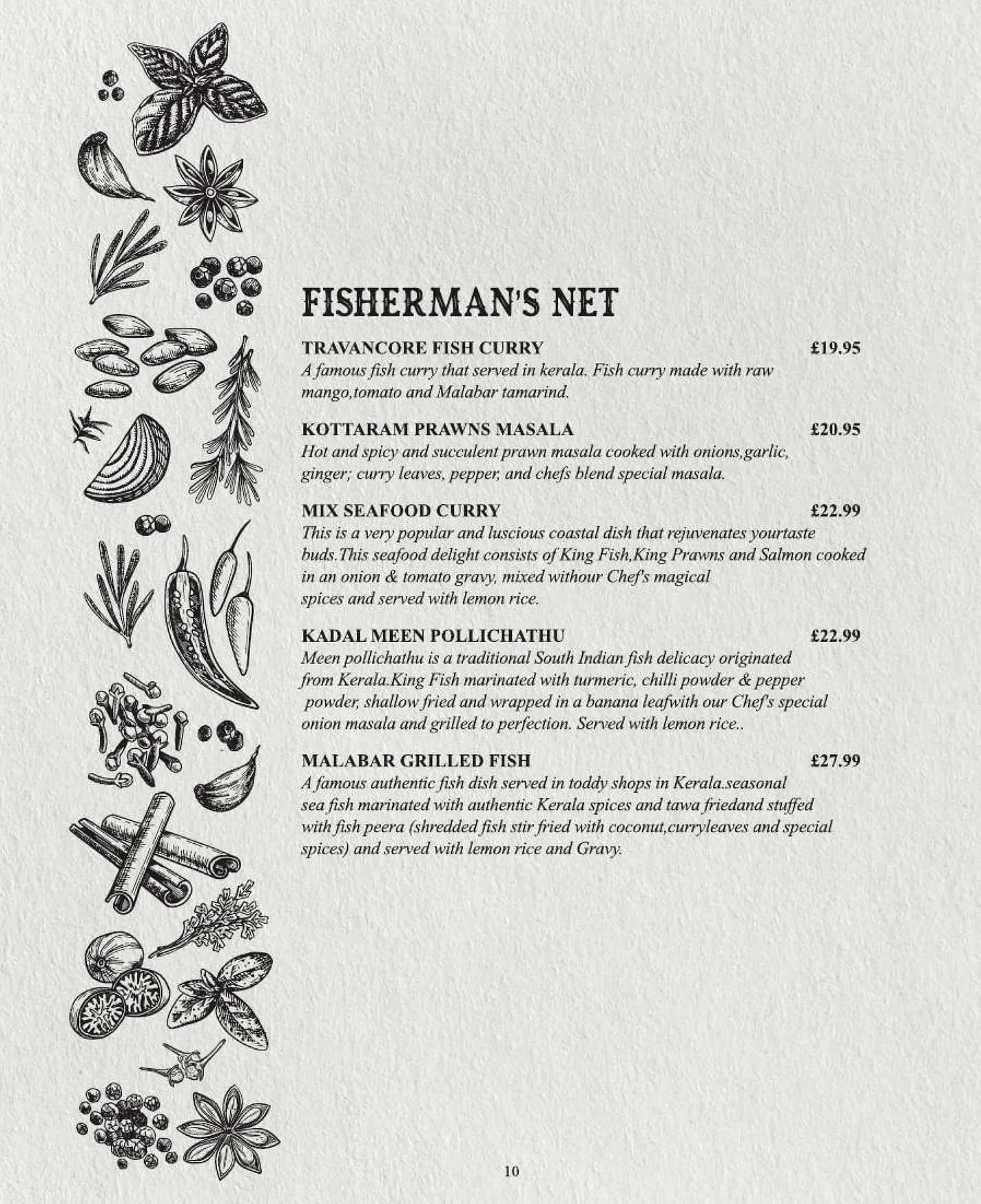 Kottaram menu, page 10