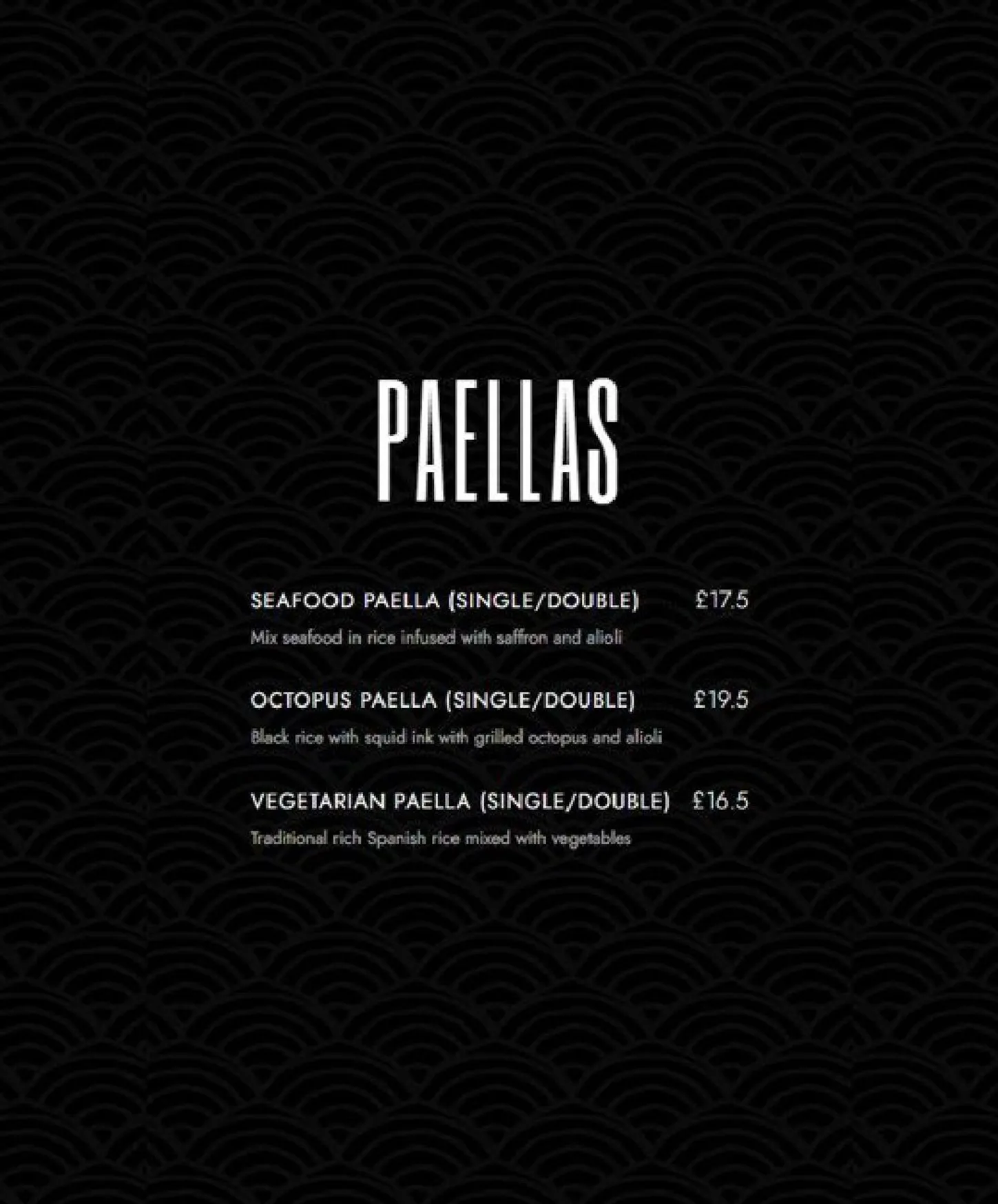 Bar 61 menu, page 3