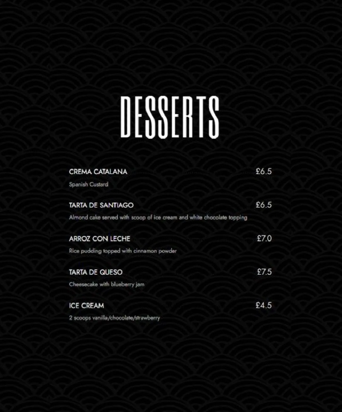 Bar 61 menu, page 4