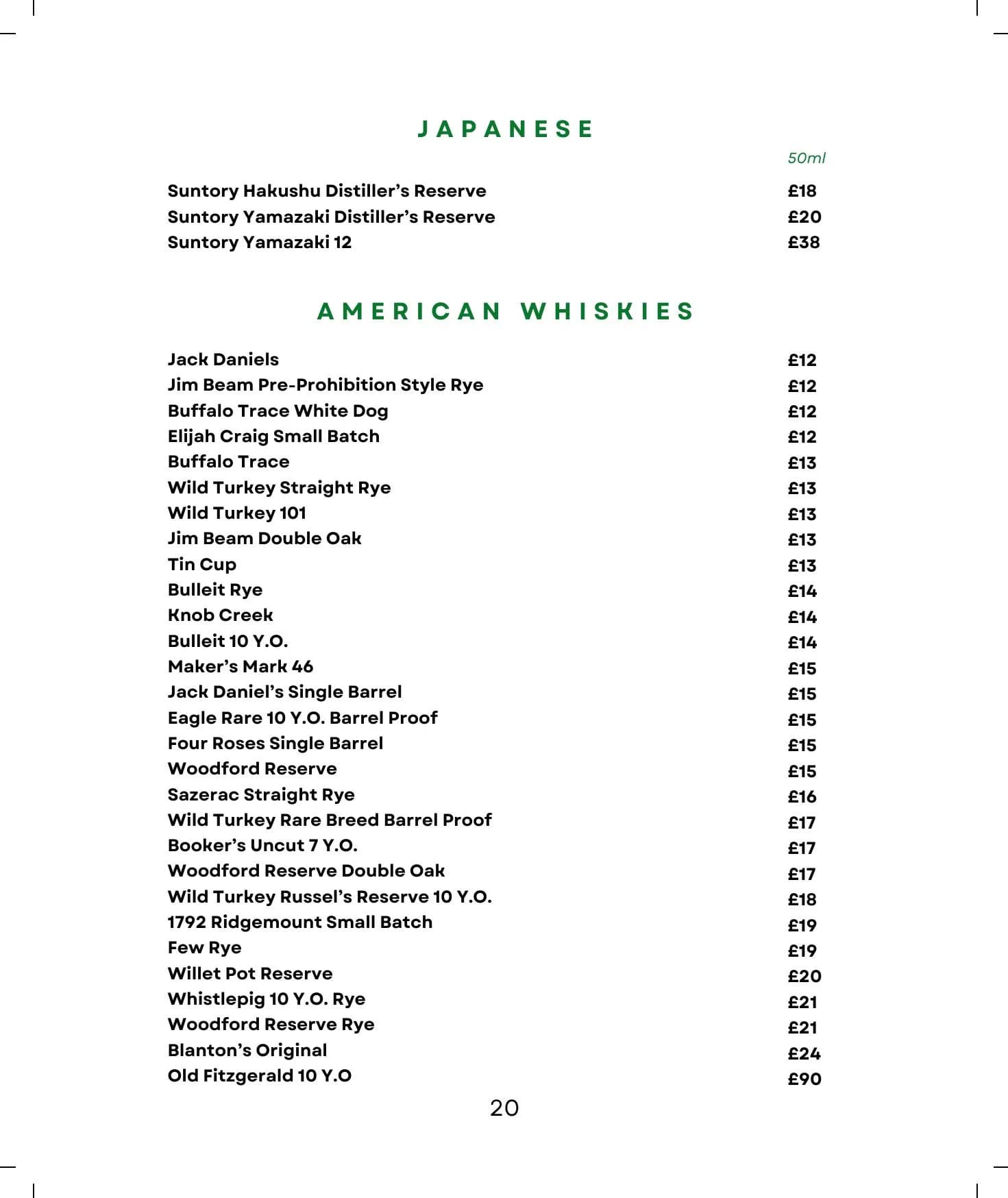 Gillray's Steakhouse & Bar menu, page 22