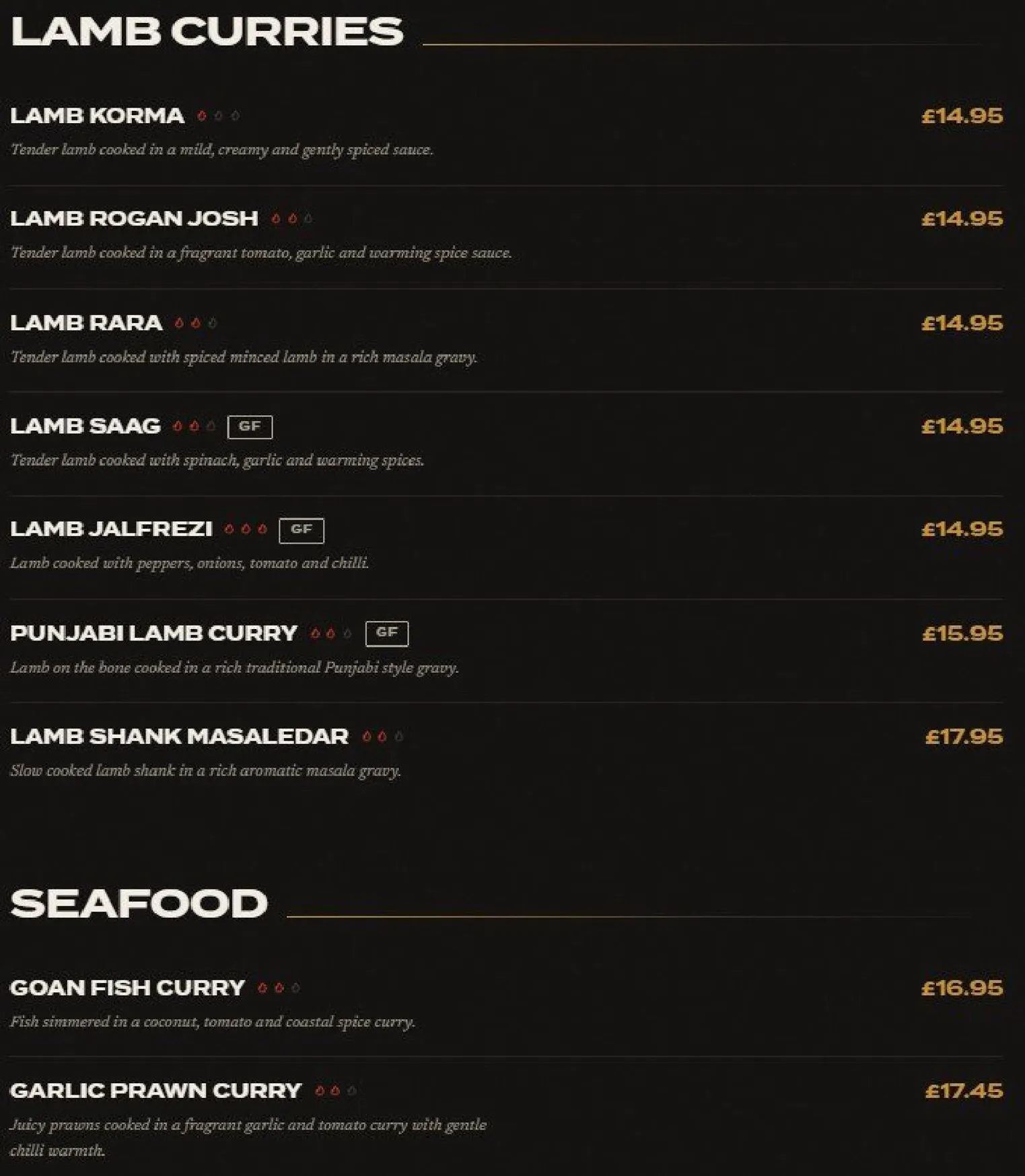 Legends Bar & Grill menu, page 4